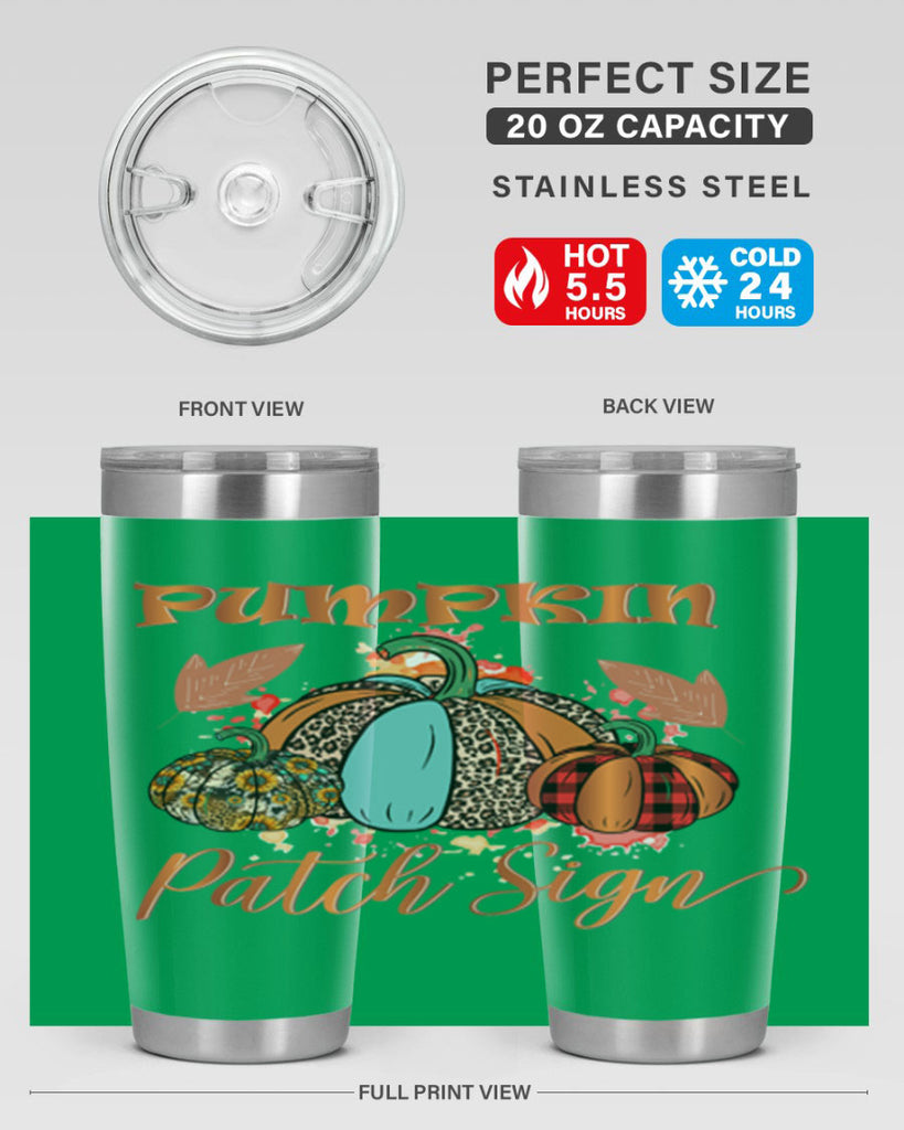 Pumpkin Patch Sign 530#- fall- Tumbler