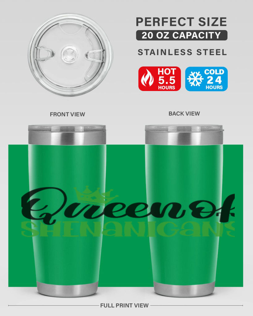 Queen Of Shenanigans Style 36#- St Patricks Day- Tumbler