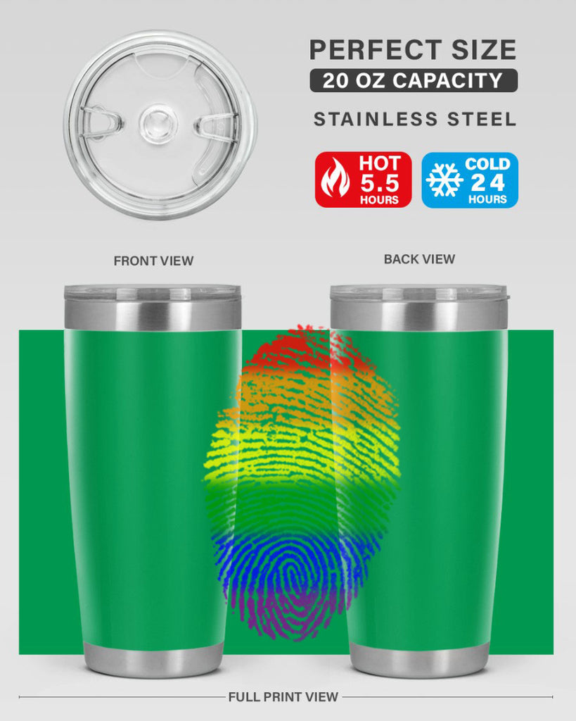 Rainbow Finger print 10#- lgbt- Tumbler