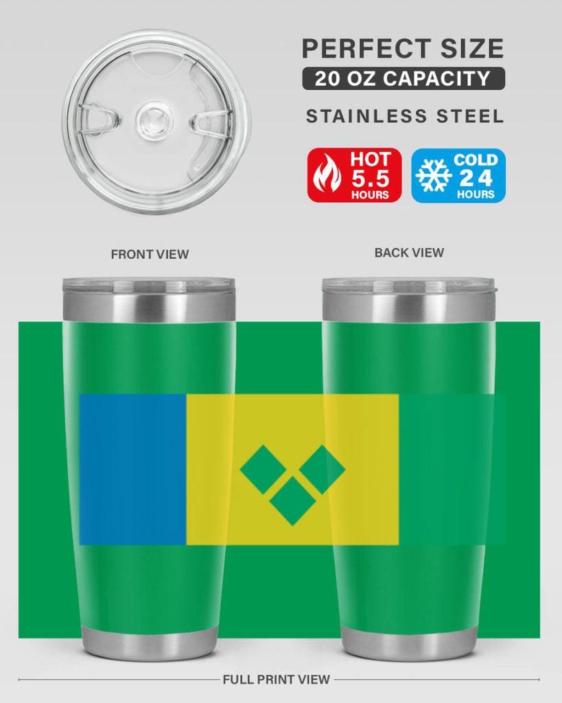 Saint Vincent and the Grenadines 50#- world flags- Tumbler