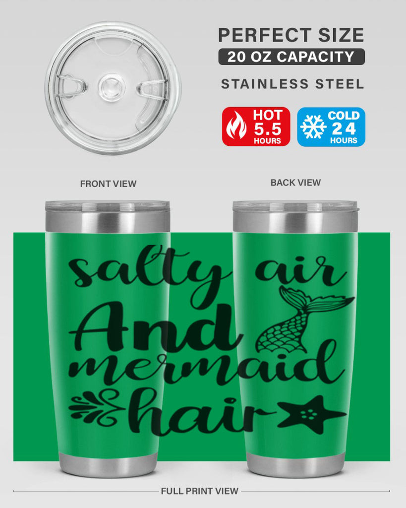 Salty air and mermaid hair 568#- mermaid- Tumbler