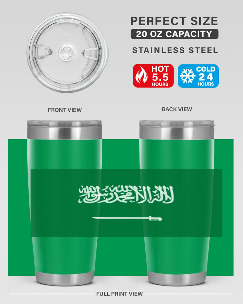 Saudi Arabia 46#- world flags- Tumbler