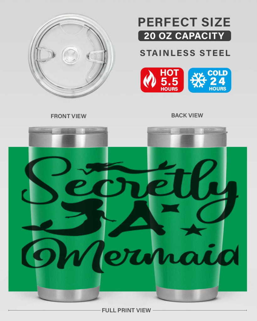 Secretly a mermaid 580#- mermaid- Tumbler