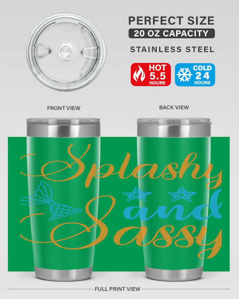 Splashy and Sassy Design 625#- mermaid- Tumbler