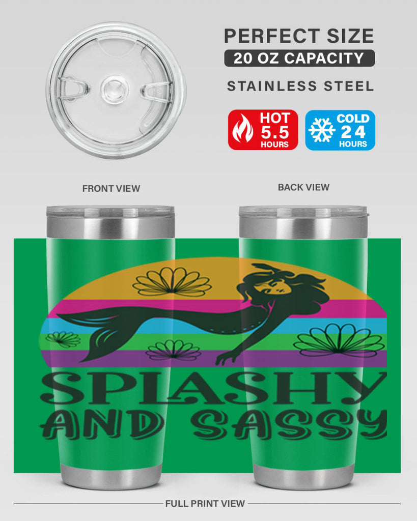 Splashy and sassy 623#- mermaid- Tumbler