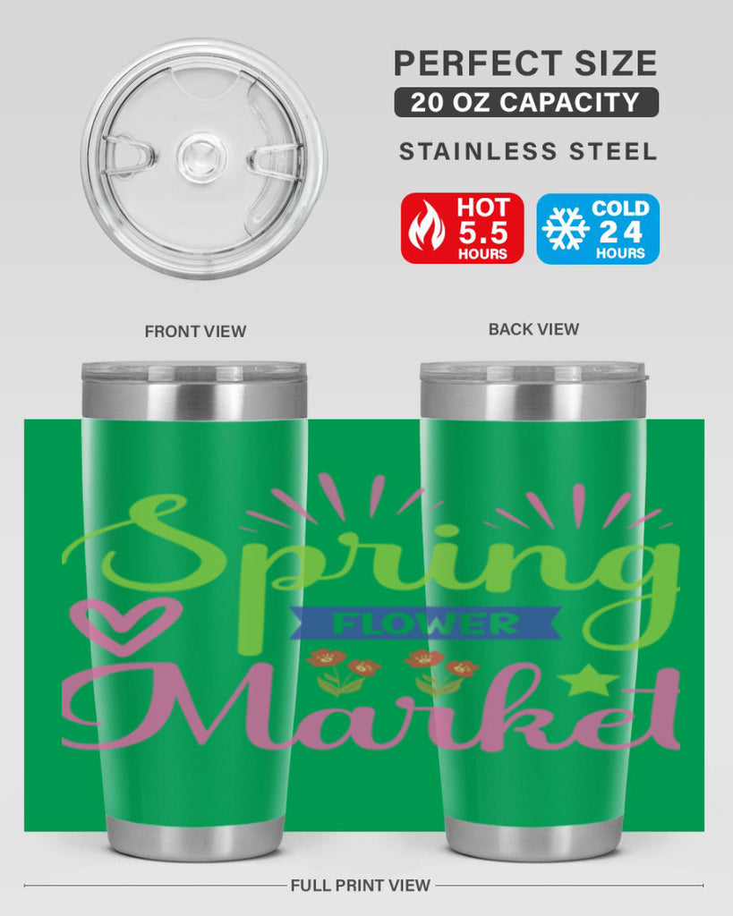 Spring Flower Market  487#- spring- Tumbler