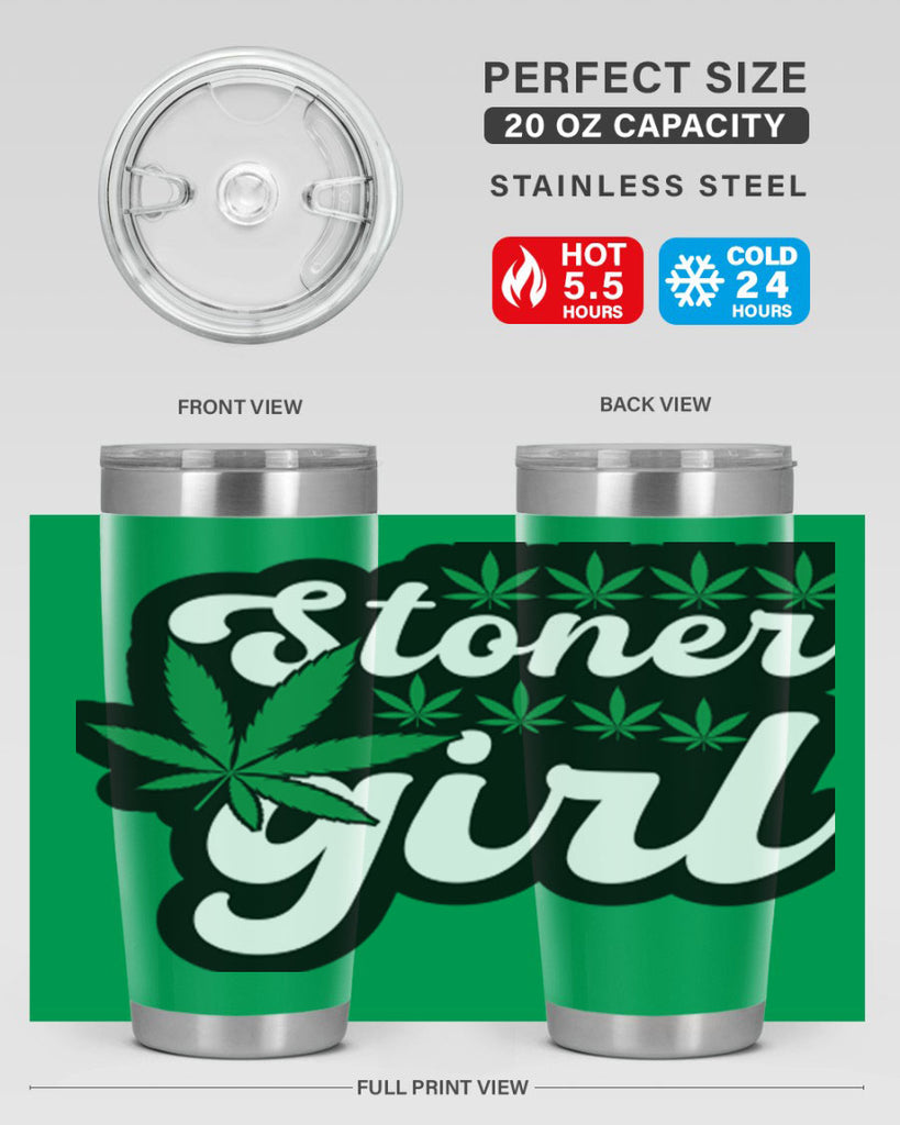 Stoner girl 263#- marijuana- Tumbler