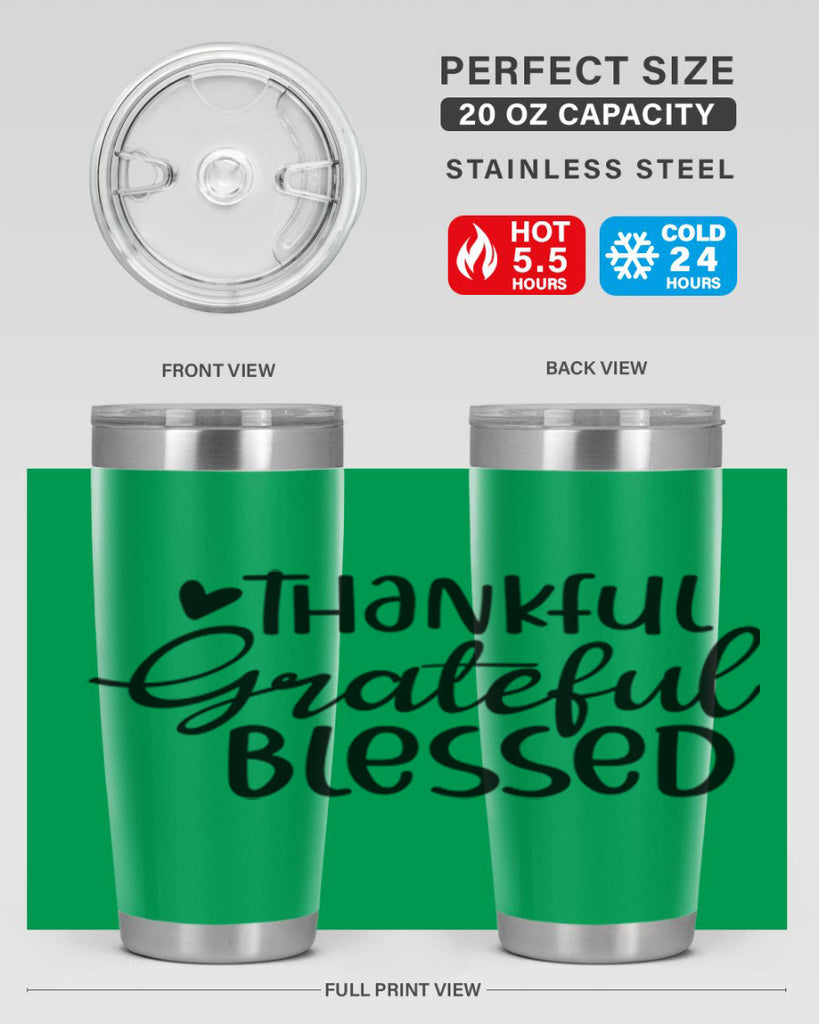 Thankful Grateful Blessed 605#- fall- Tumbler