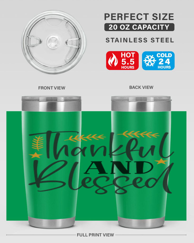 Thankfulandblessed 608#- fall- Tumbler