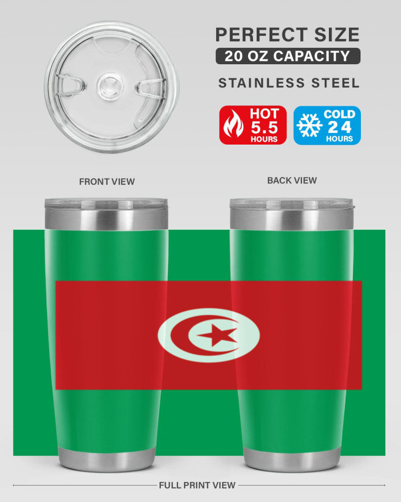 Tunisia 18#- world flags- Tumbler