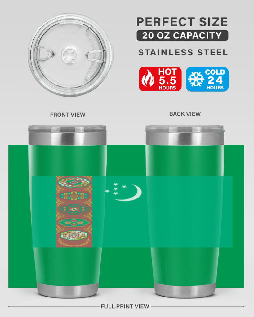 Turkmenistan 16#- world flags- Tumbler