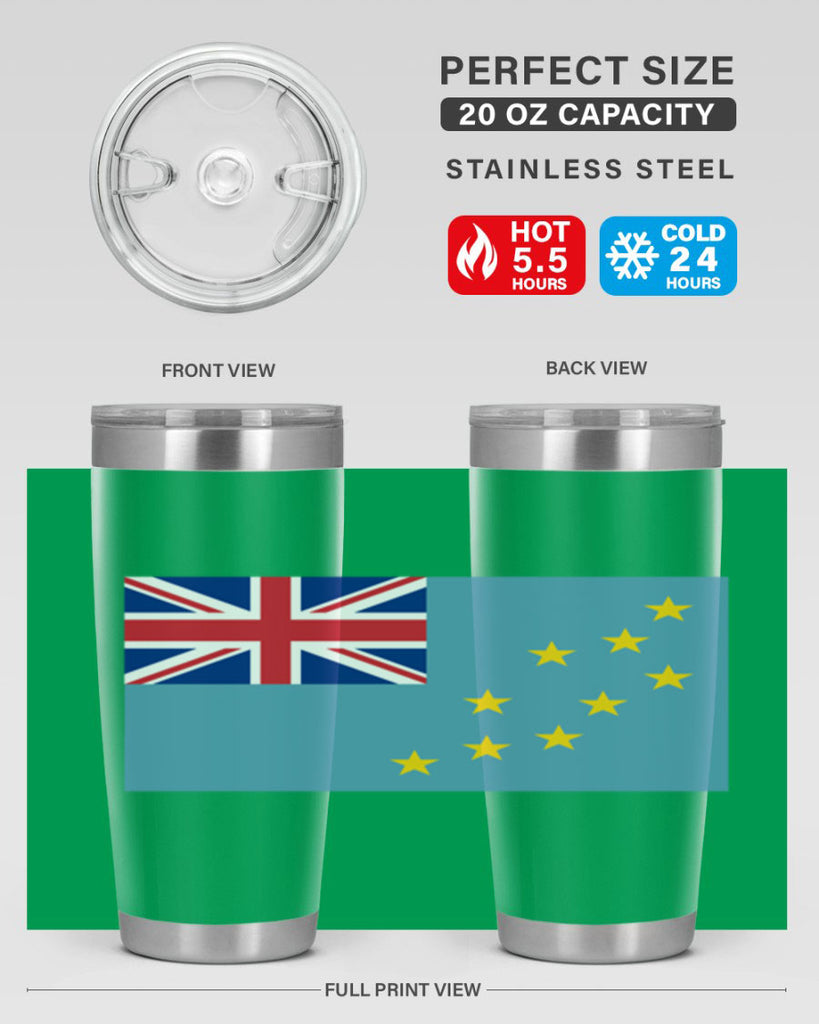 Tuvalu 15#- world flags- Tumbler