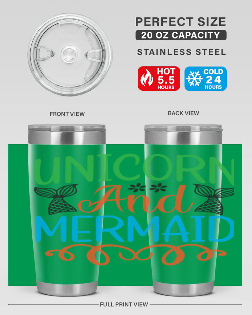 Unicorn And Mermaid 659#- mermaid- Tumbler