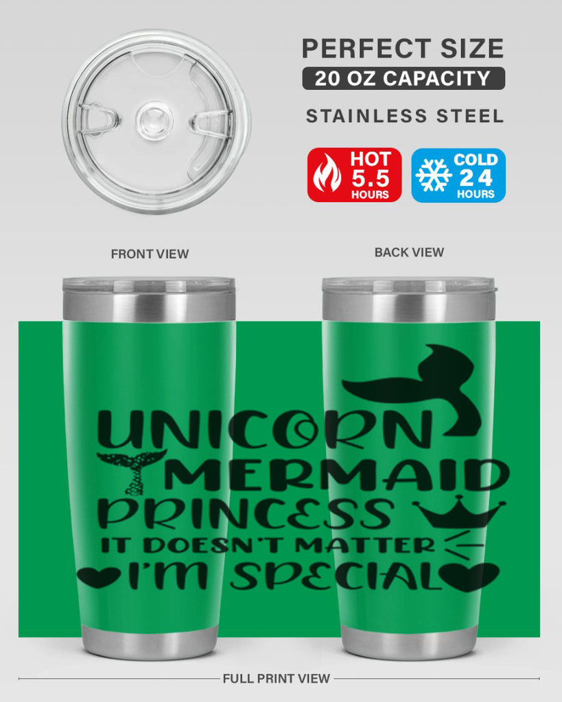 Unicorn Mermaid princess it doesnt 662#- mermaid- Tumbler