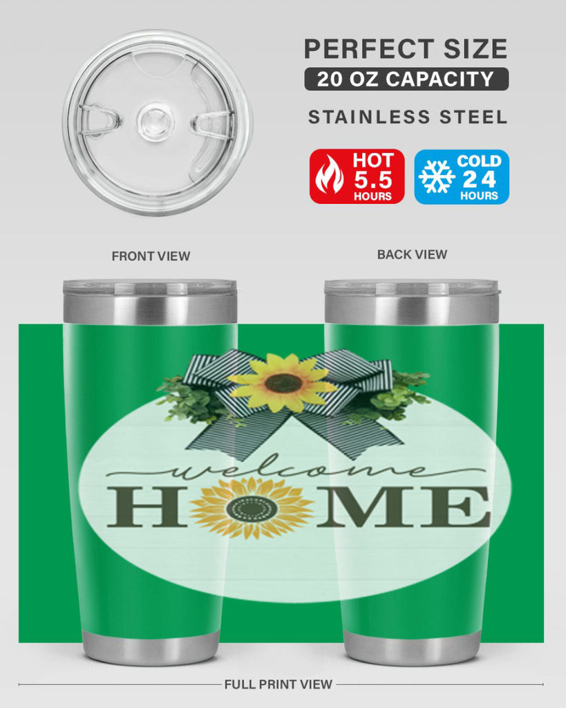 Welcome Home sunflower Mockup572#- spring- Tumbler
