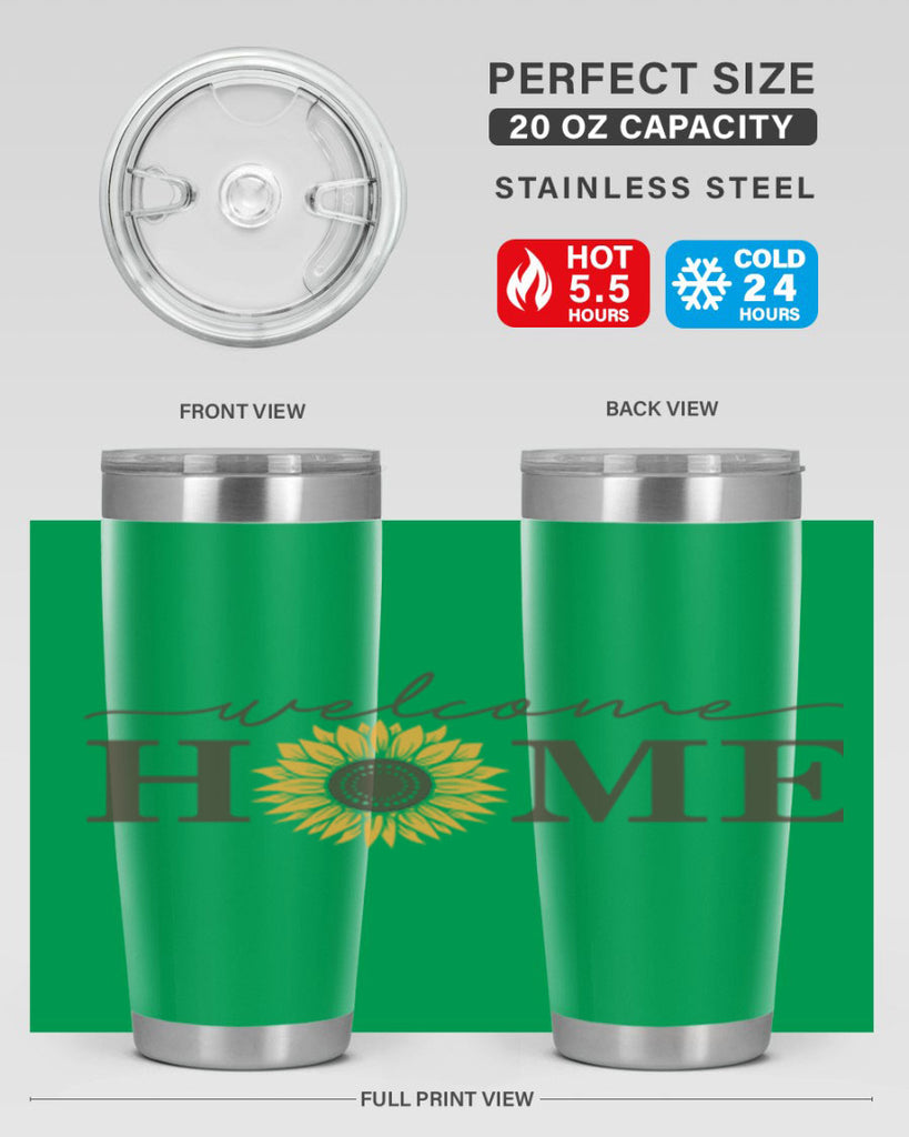 Welcome Home sunflower573#- spring- Tumbler