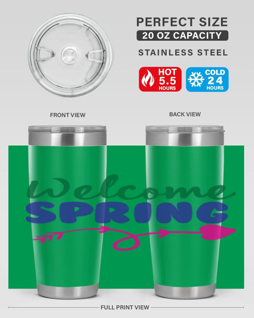 Welcome Spring 581#- spring- Tumbler