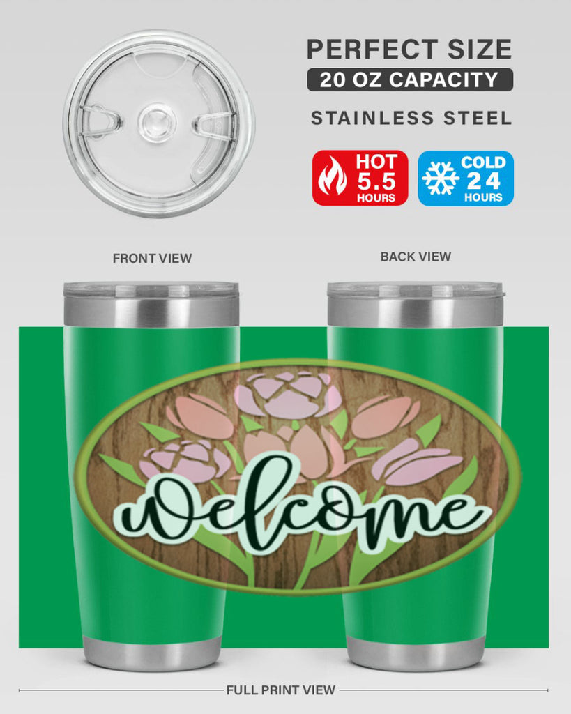 Welcome flowers bouquet Mockup570#- spring- Tumbler