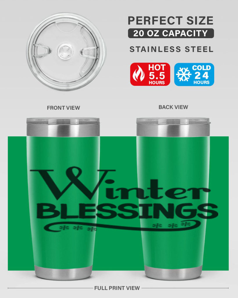 Winter Blessings 493#- winter- Tumbler