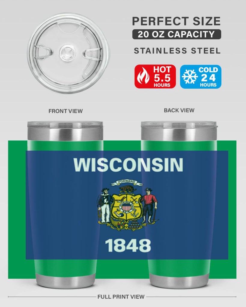 Wisconsin 2#- stateflags- Tumbler