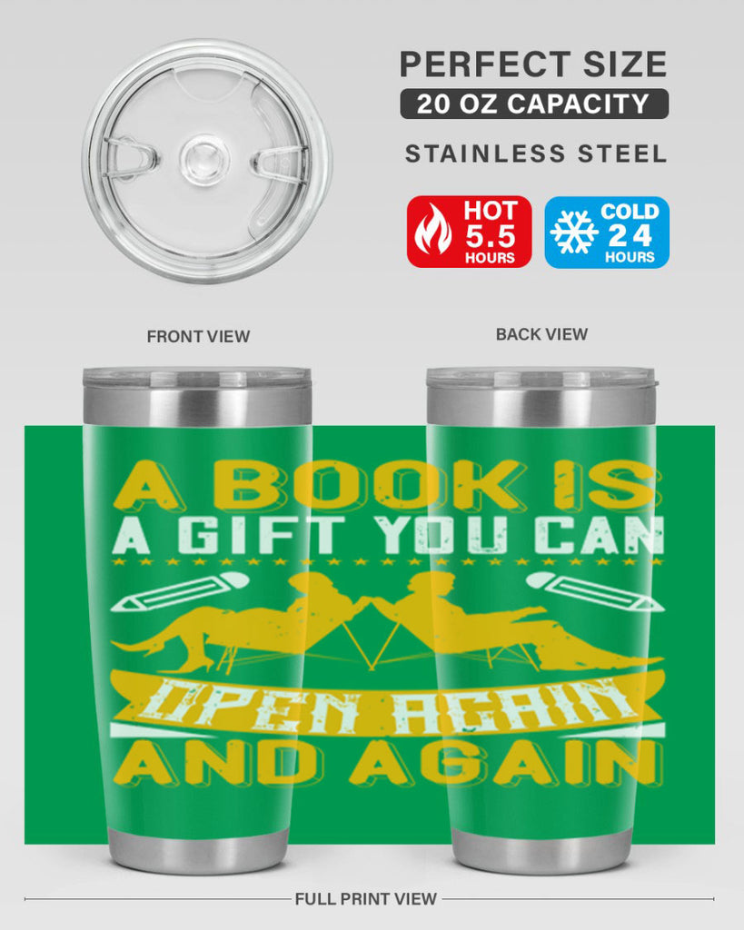 a book is a gift you can open again and again 80#- reading- Tumbler