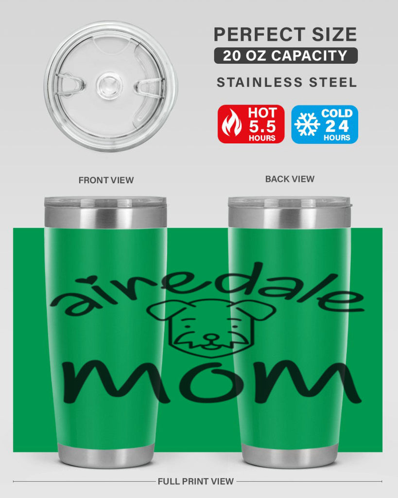 airedale mom 224#- mom- Tumbler