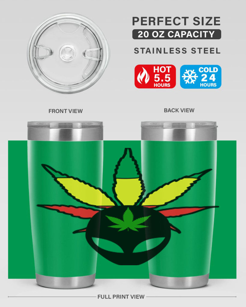 alien cannabis 10#- marijuana- Tumbler