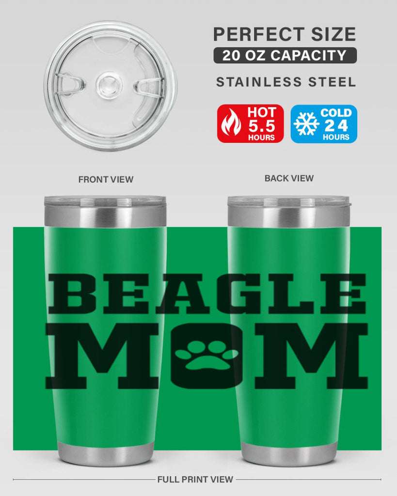 beagle mom 215#- mom- Tumbler