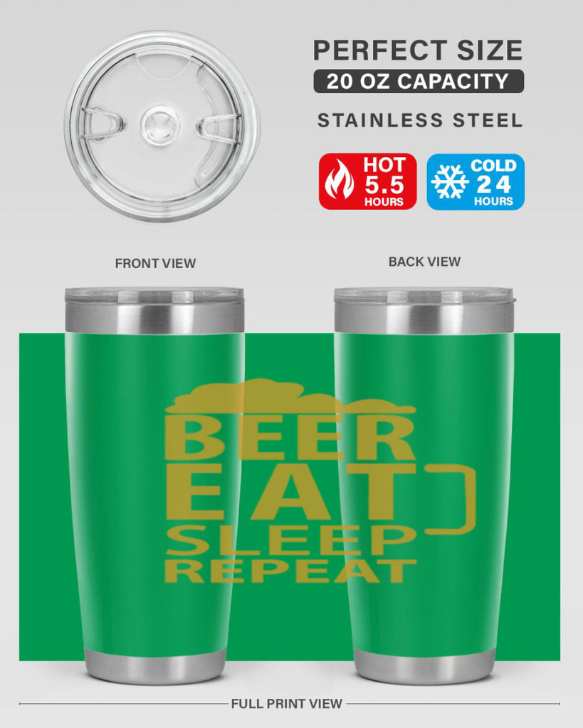 beer eat sleep 109#- beer- Tumbler