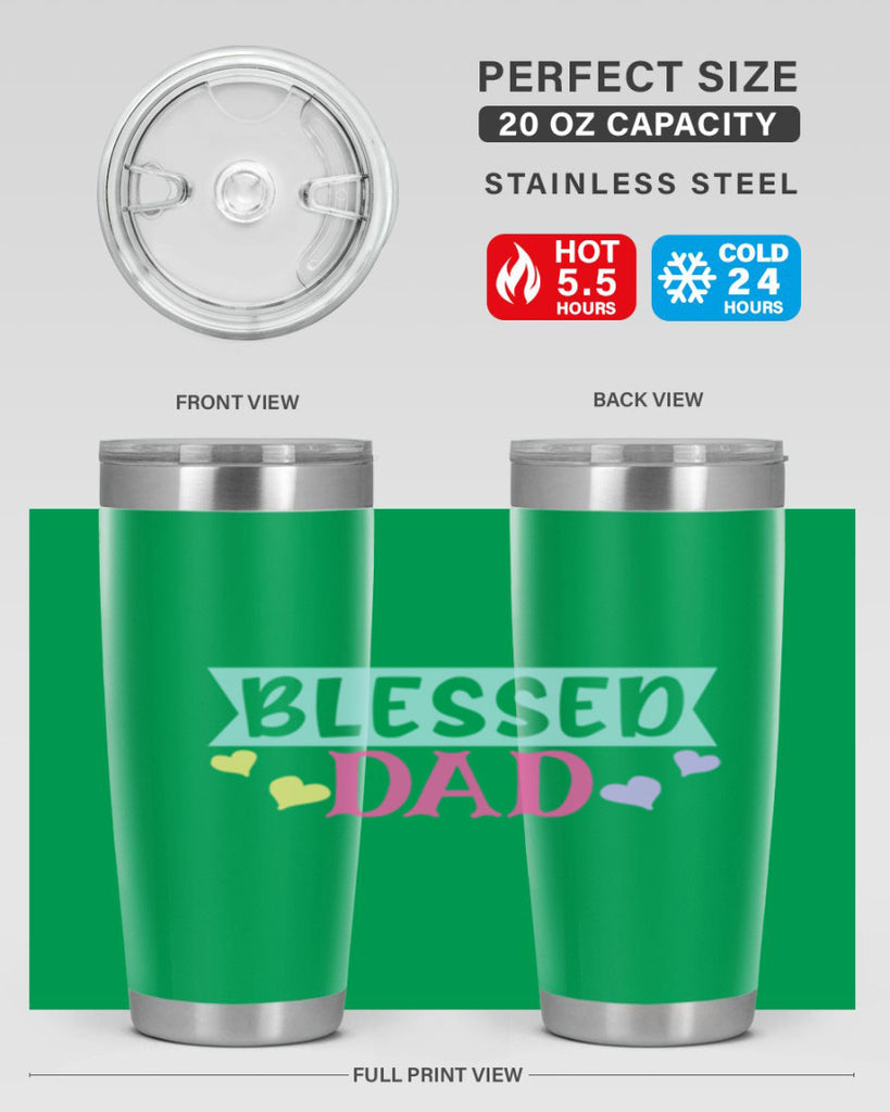 blessed dad 37#- dad- Tumbler