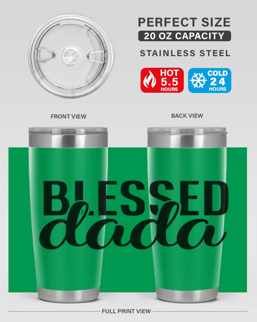 blessed dada 34#- dad- Tumbler