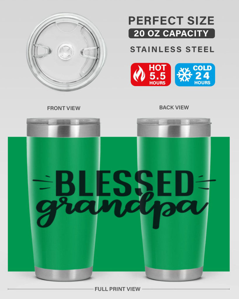 blessed grandpa 74#- grandpa - papa- Tumbler