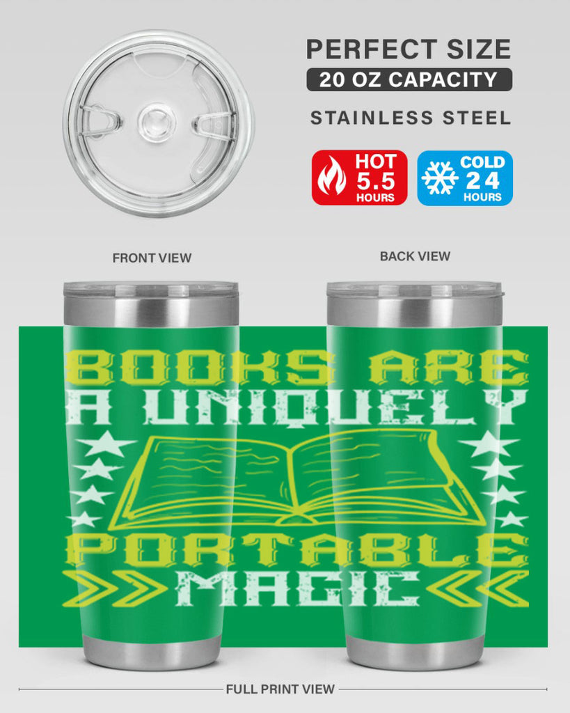 books are a uniquely portable magic 75#- reading- Tumbler