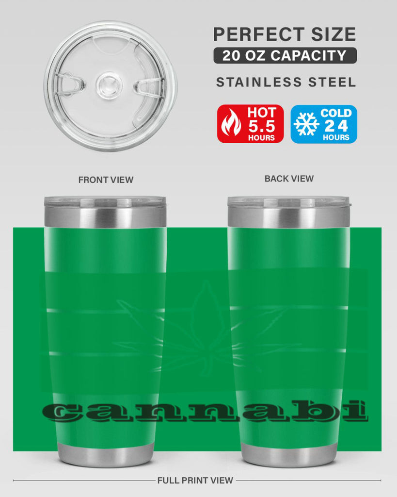 cannabi flag 36#- marijuana- Tumbler