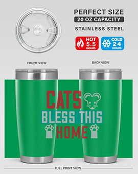 cats bless this home Style 36#- cat- Tumbler
