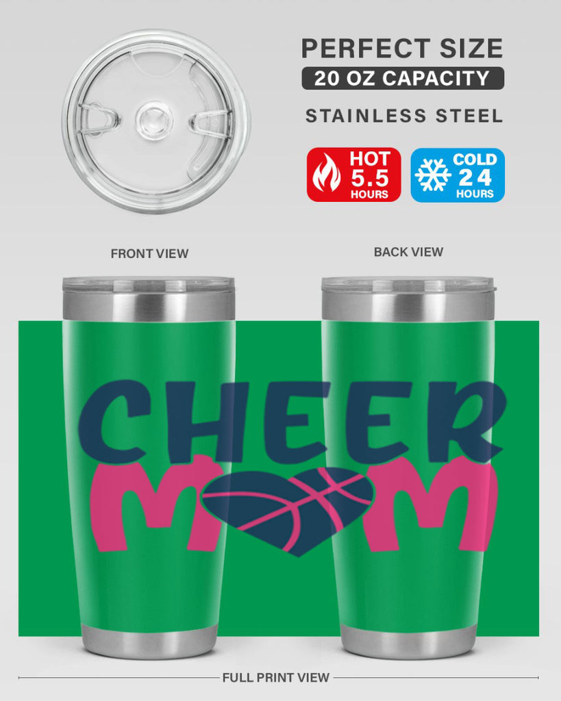 cheer mom 1746#- cheer- Tumbler