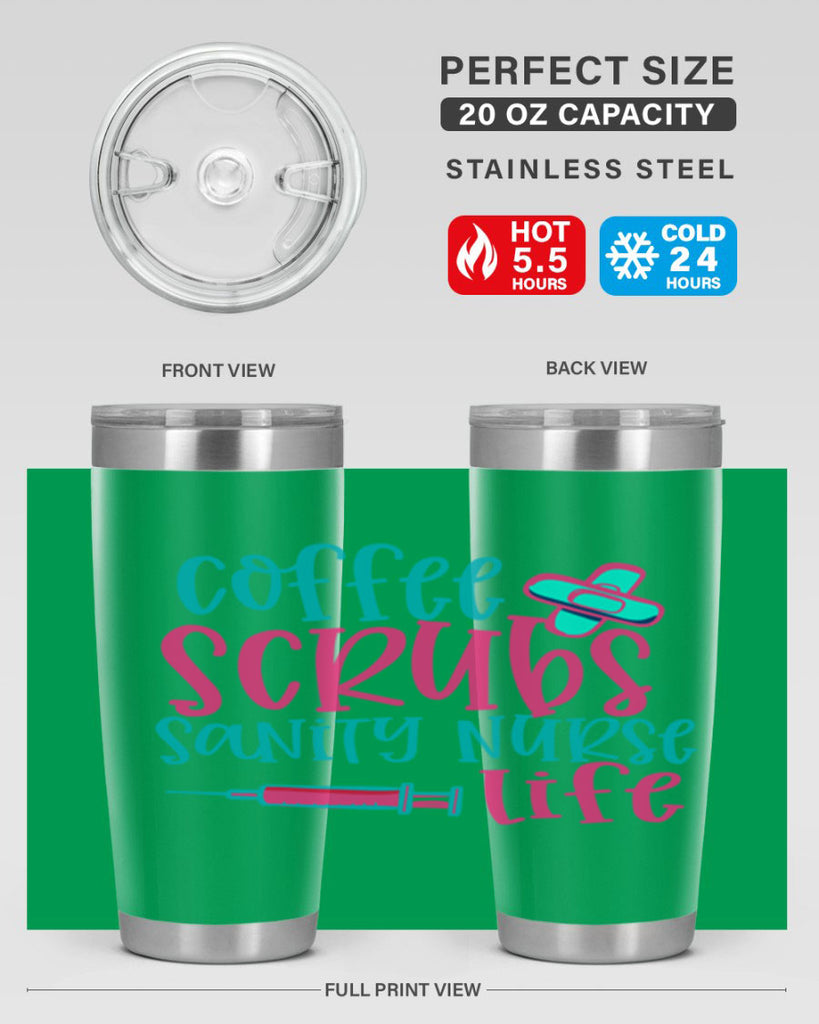 coffee scrubs sanity nurse life Style Style 207#- nurse- tumbler