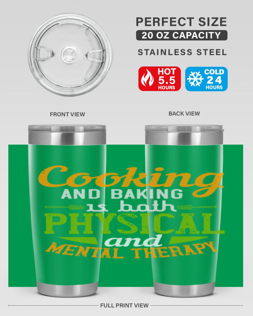 cooking and baking is both physical and mental therapy 1#- cooking- Tumbler