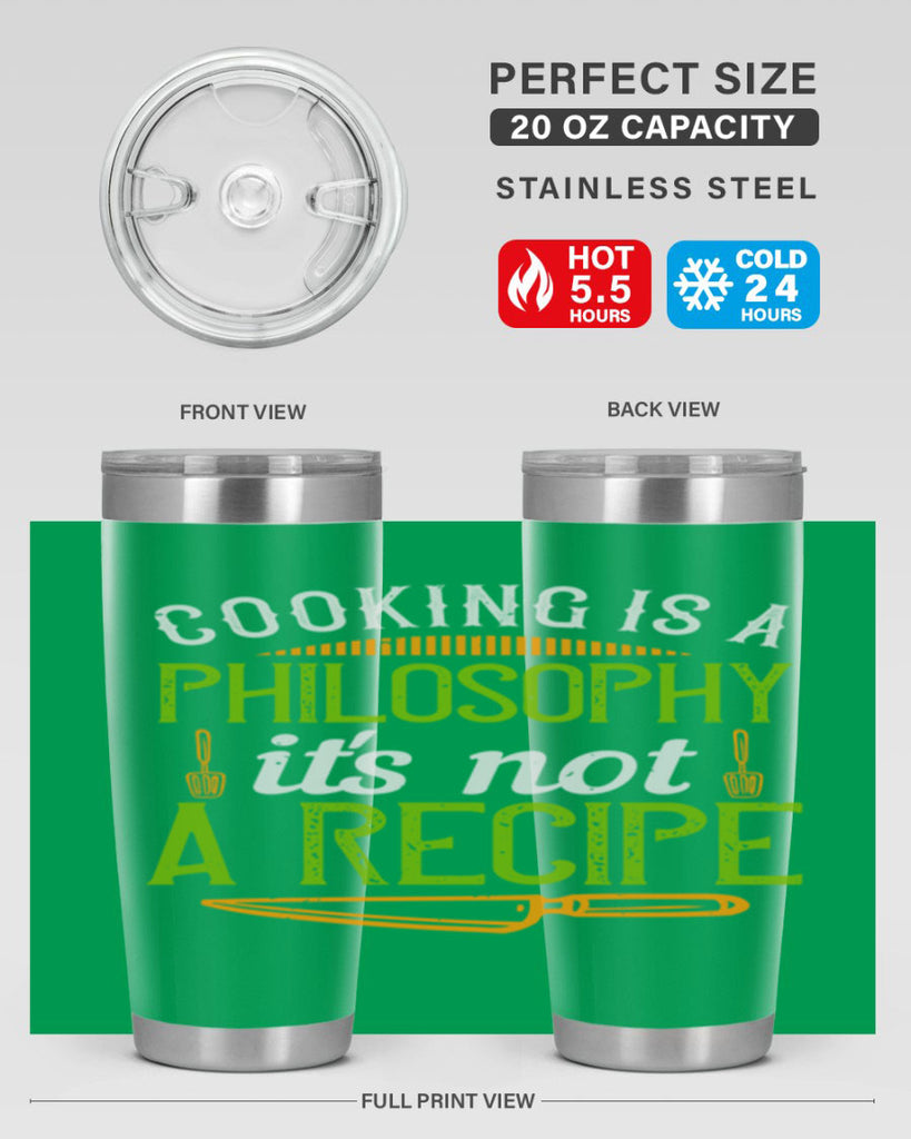 cooking is a philosophyits not a recipe 48#- cooking- Tumbler