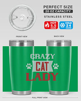crazy cat lady Style 44#- cat- Tumbler