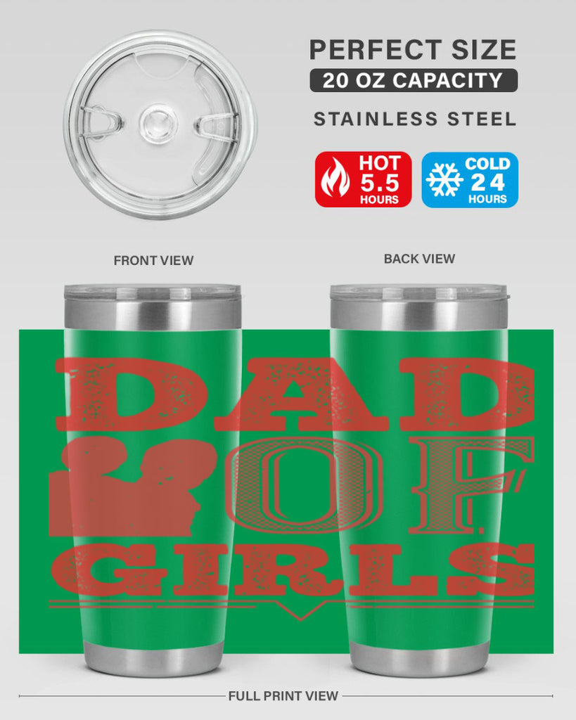 dad of girls 269#- fathers day- Tumbler