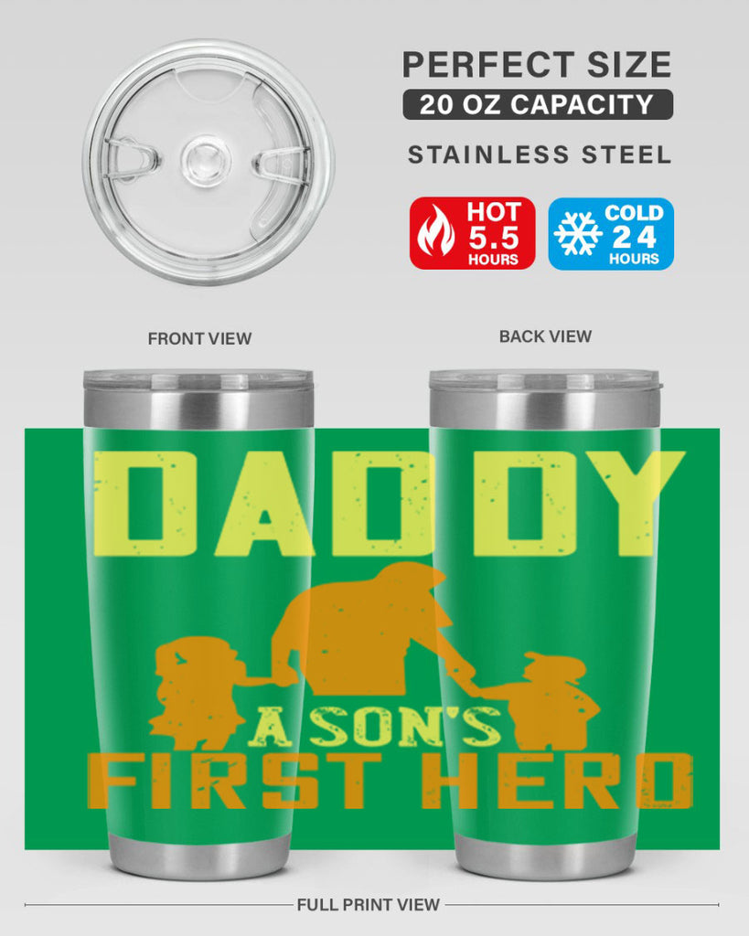 daddy a sons first hero 249#- fathers day- Tumbler