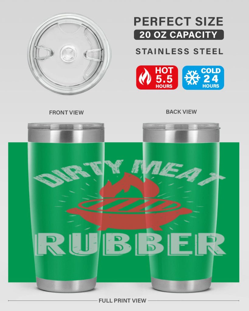 dirty meat rubber 46#- bbq- Tumbler