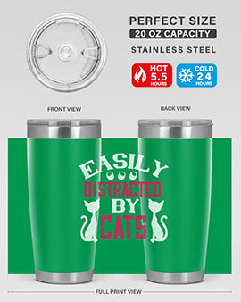 easily distracted by cats Style 46#- cat- Tumbler
