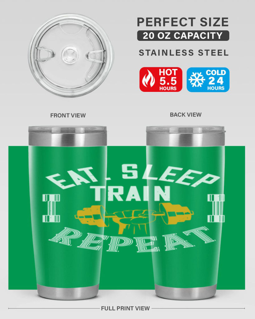 eat sleep train rapid 56#- gym- Tumbler