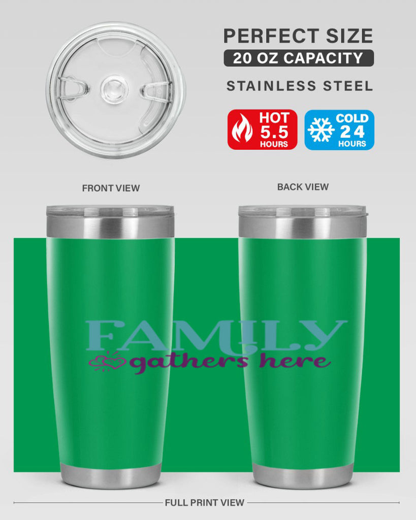 family gathers here 40#- family- Tumbler