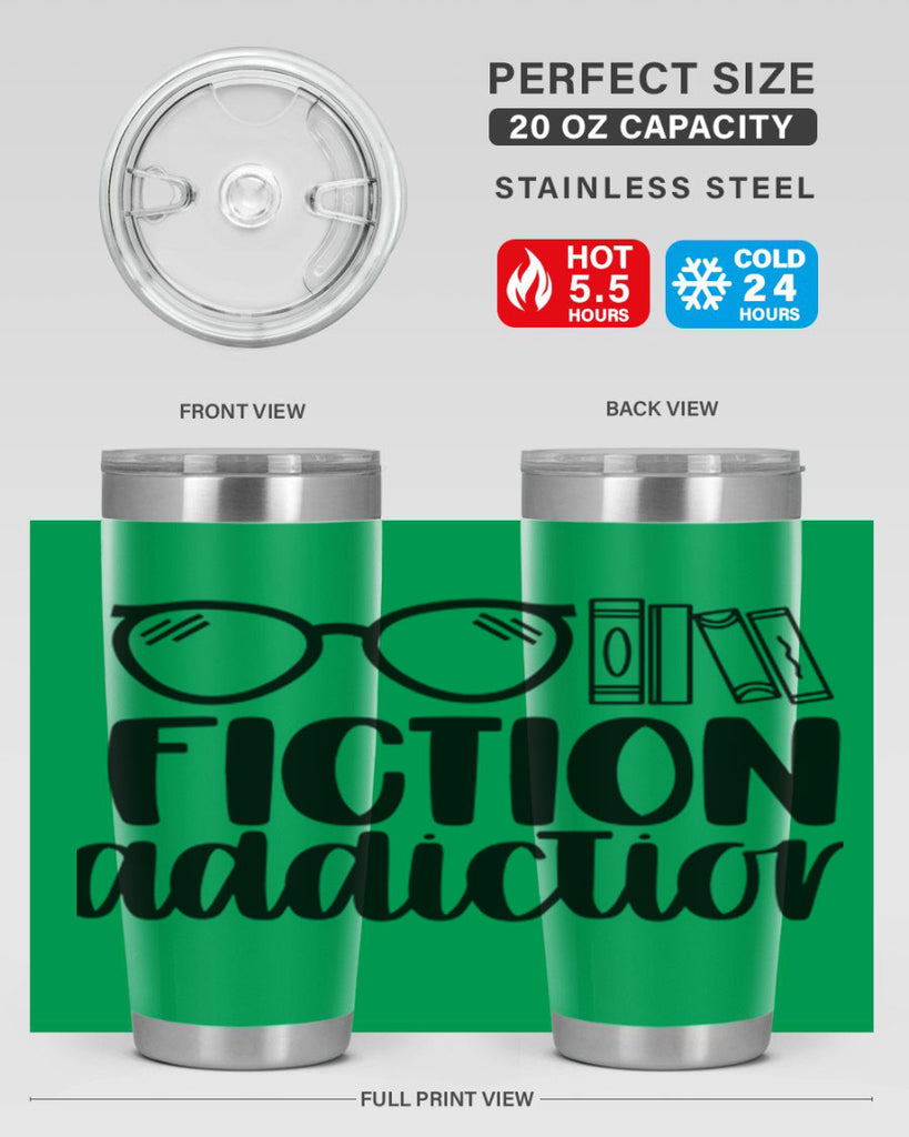 fiction addiction 40#- reading- Tumbler