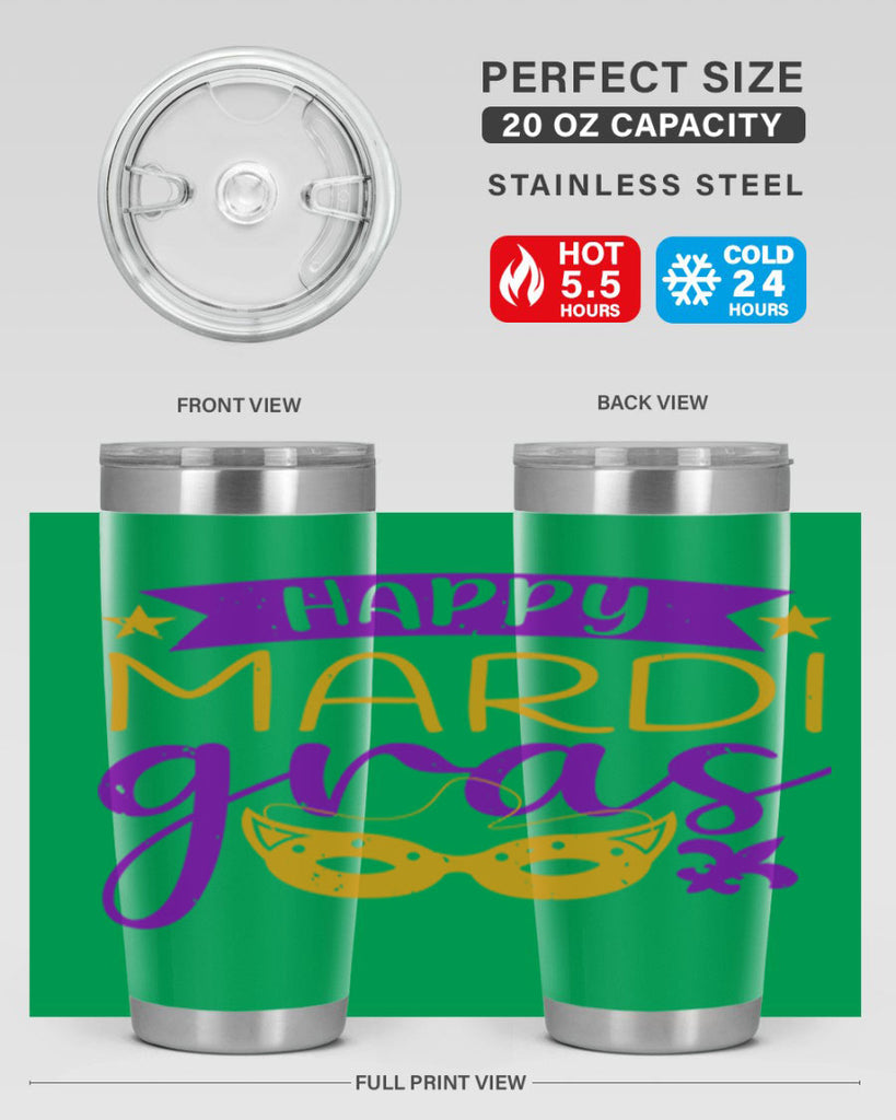 happy mardi gras 70#- mardi gras- Tumbler