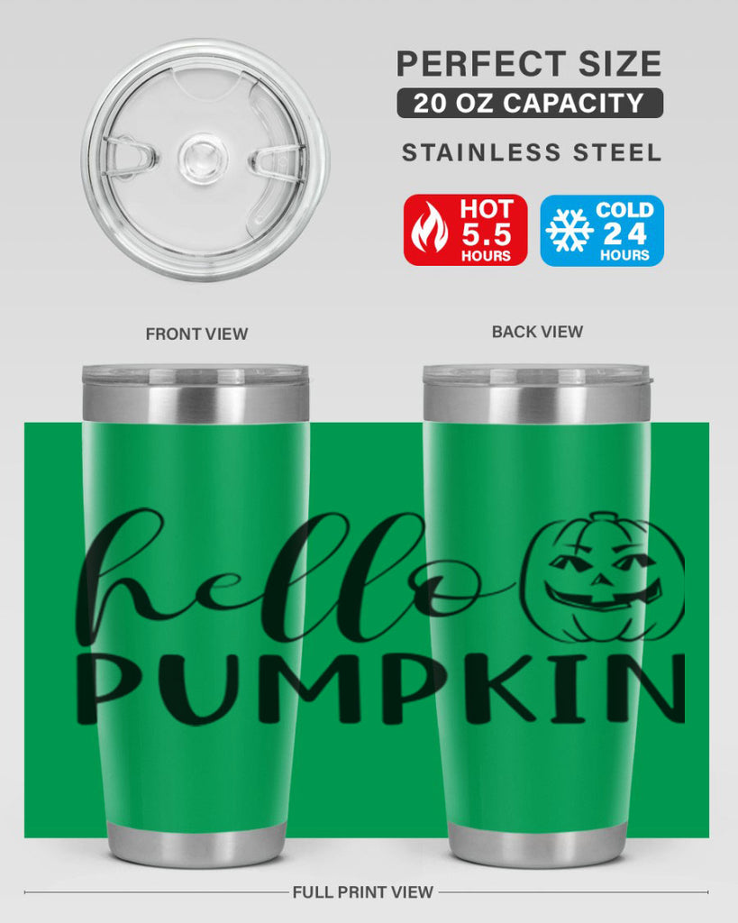 hello pumpkin 287#- fall- Tumbler