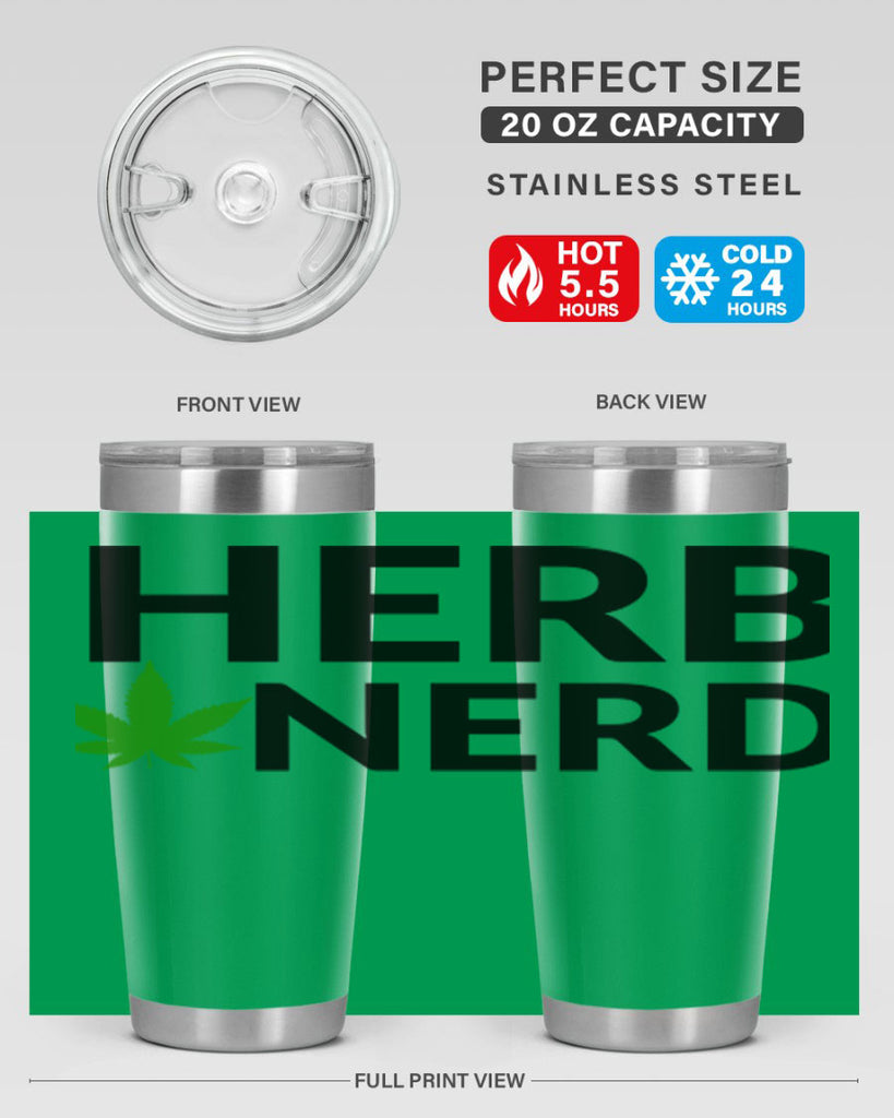 herb nerd 108#- marijuana- Tumbler